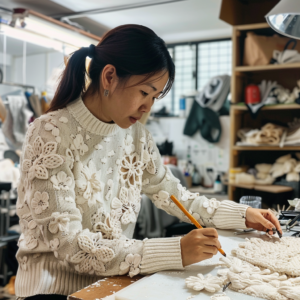 knit sweater making